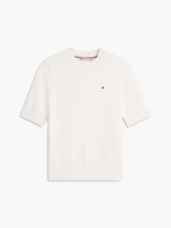 Fine Knit Jersey Short Sleeve Jumper — Yellow 5