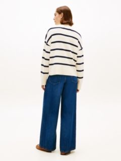 Premium Knit Logo Embroidery Relaxed Jumper — Beige 4