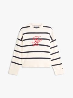Premium Knit Logo Embroidery Relaxed Jumper — Beige 5