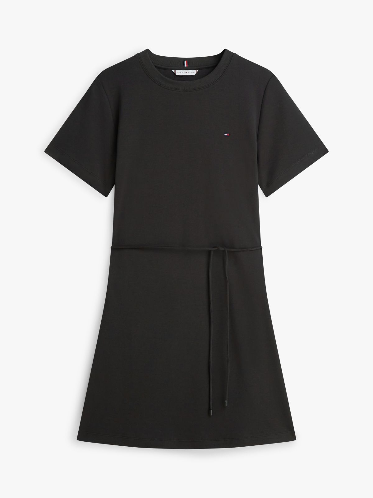 Interlock Knit Mini T-Shirt Dress — Black