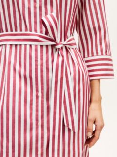 Belted Relaxed Midi Shirt Dress — Beige 3