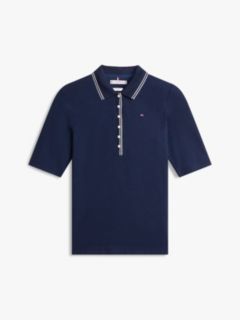 Slim Fit Tipped Half Sleeve Polo Shirt — Blue 5