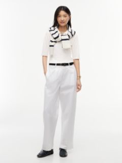 Slim Fit Tipped Half Sleeve Polo Shirt — White 2