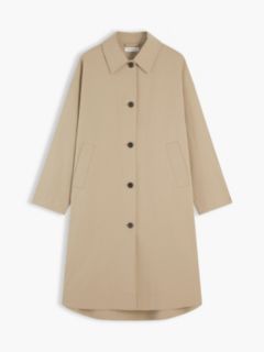 Water Repellent Twill Single Breasted Coat — Beige 5