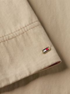 Water Repellent Twill Single Breasted Coat — Beige 6