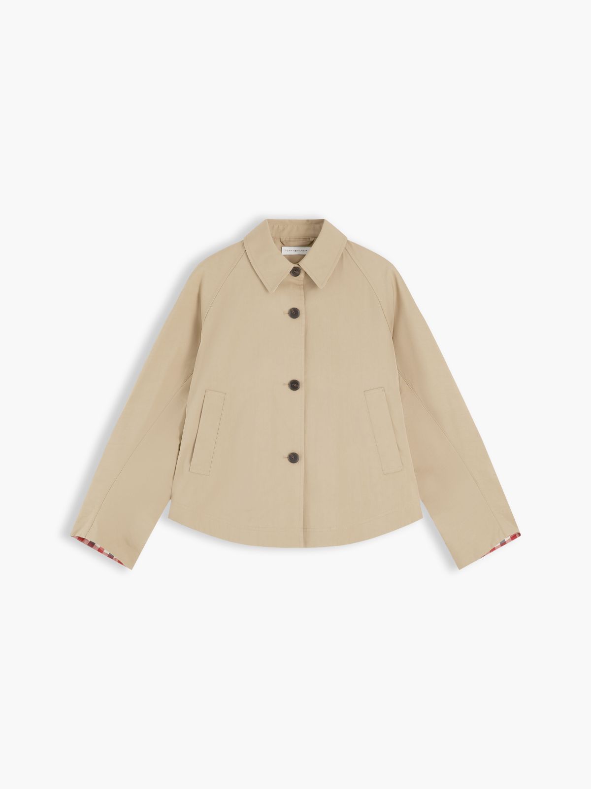 Water Repellent Short Jacket — Beige