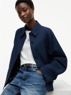 Water Repellent Short Jacket — Blue 3