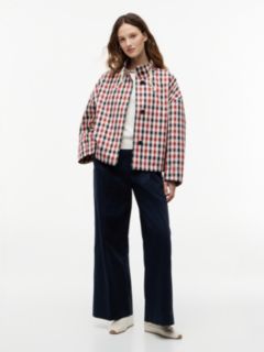 Check Relaxed Short Parka — Multi 2