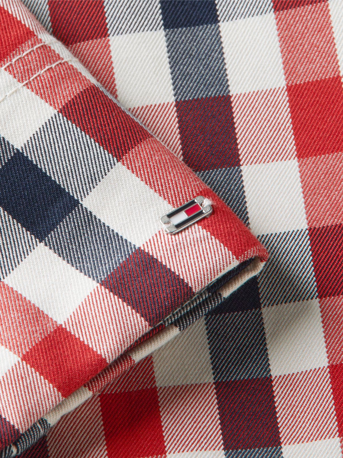Check Relaxed Short Parka — Multi