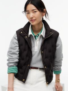 Flag Down Lightweight Quilted Gilet — Black 3
