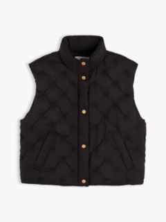 Flag Down Lightweight Quilted Gilet — Black 6