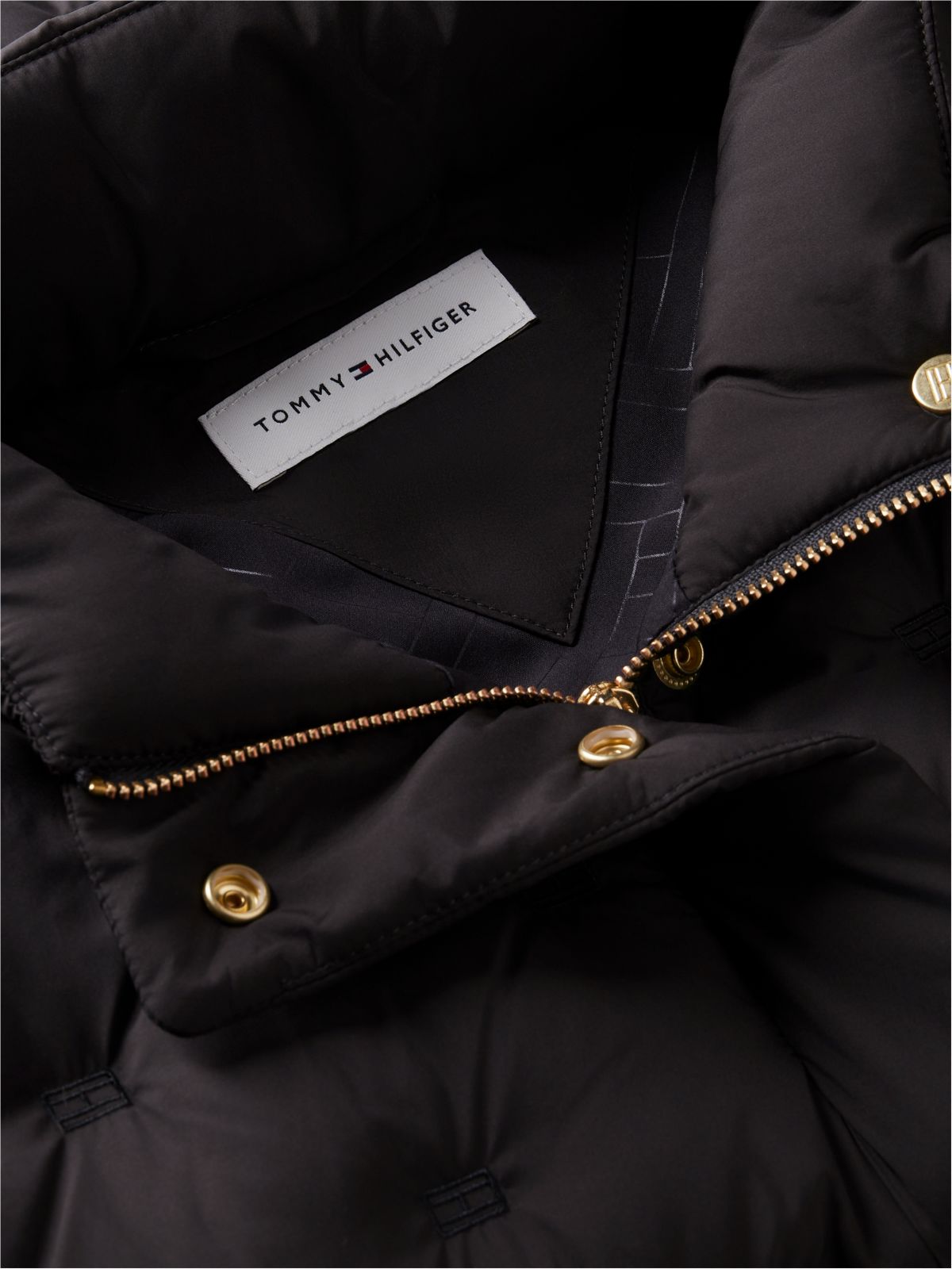 Flag Down Lightweight Quilted Gilet — Black