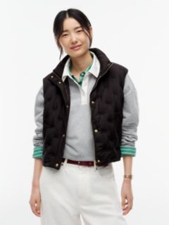 Flag Down Lightweight Quilted Gilet — Black 1