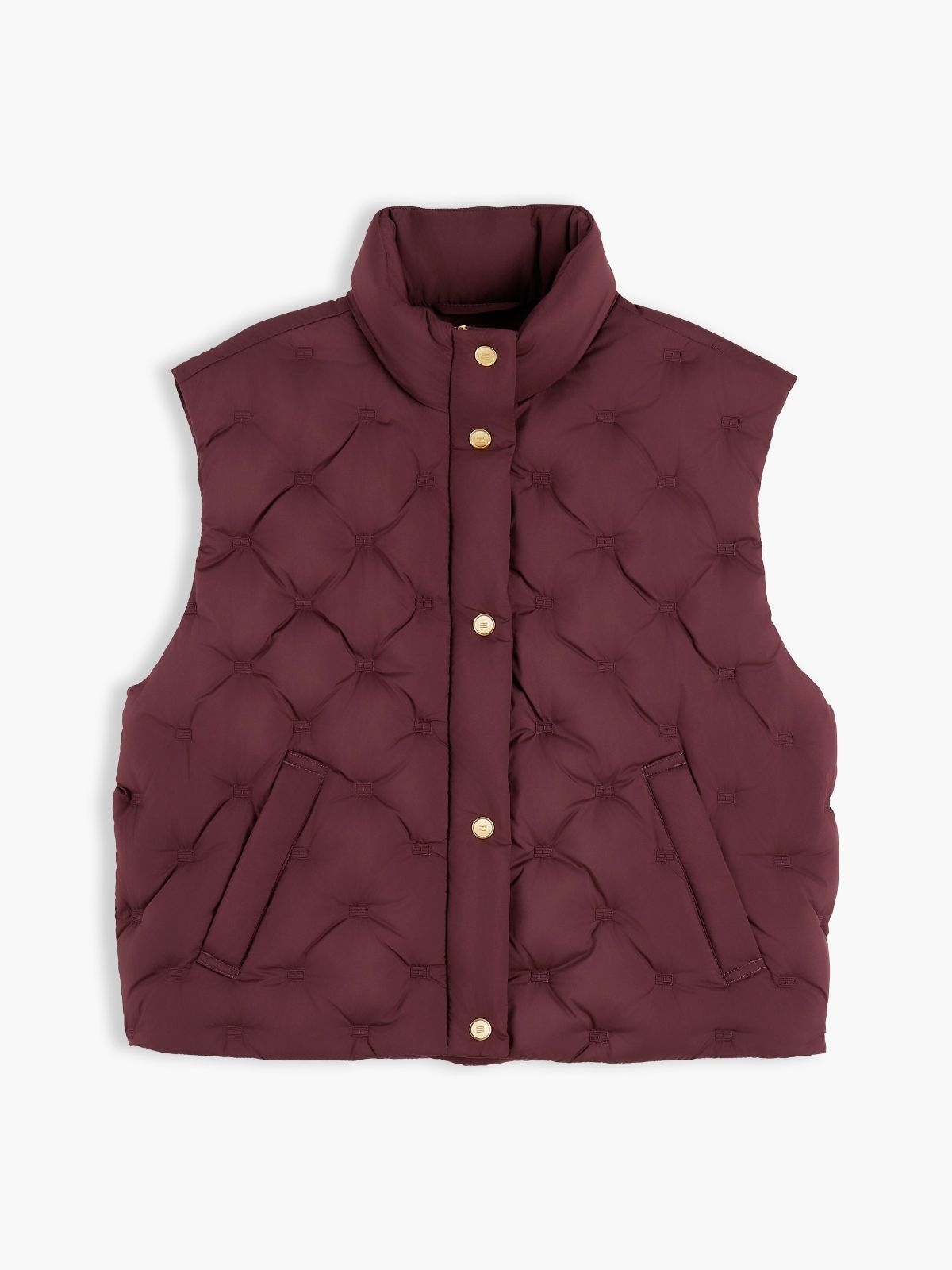 Flag Down Lightweight Quilted Gilet — Red