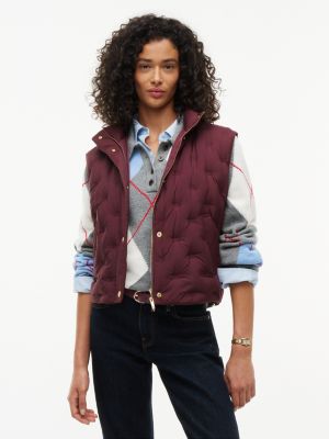 red flag down lightweight quilted gilet for women tommy hilfiger