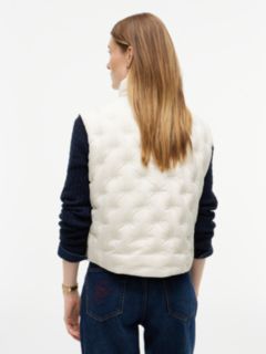 Flag Down Lightweight Quilted Gilet — White 4