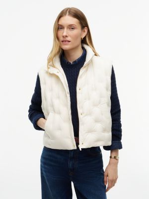 yellow flag down lightweight quilted gilet for women tommy hilfiger