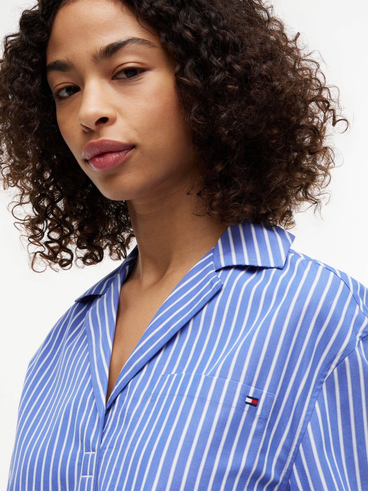 Relaxed Fit Poplin Short Sleeve Shirt — Multi