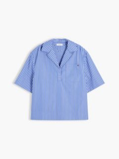 Relaxed Fit Poplin Short Sleeve Shirt — Multi 5