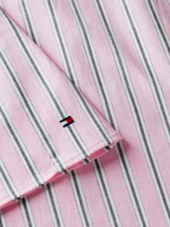 Tie Detail Cap Sleeve Midi Shirt Dress — Pink 6