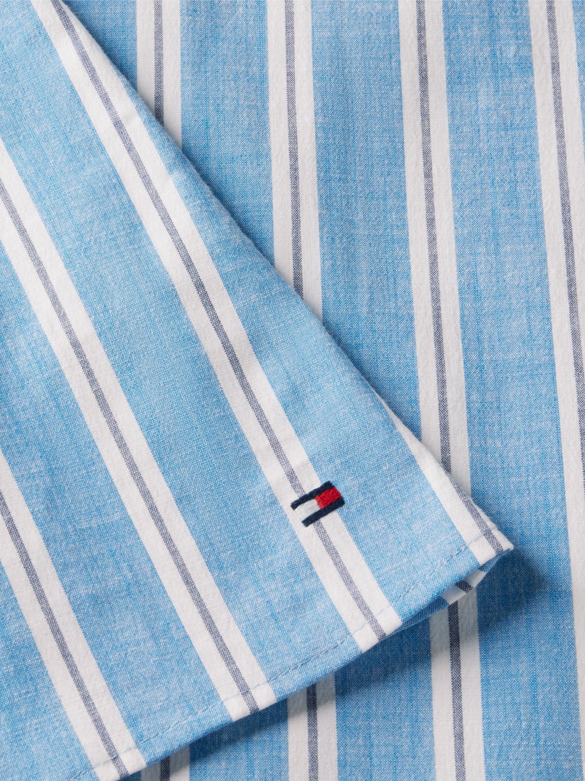 Tie Detail Cap Sleeve Midi Shirt Dress — Blue