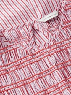 Stripe Smock Sleeveless Fit And Flare Maxi Dress — Pink 6