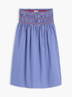 Smock Stripe Topstitch Midi Skirt — Multi 5
