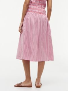 Smock Stripe Topstitch Midi Skirt — Multi 4
