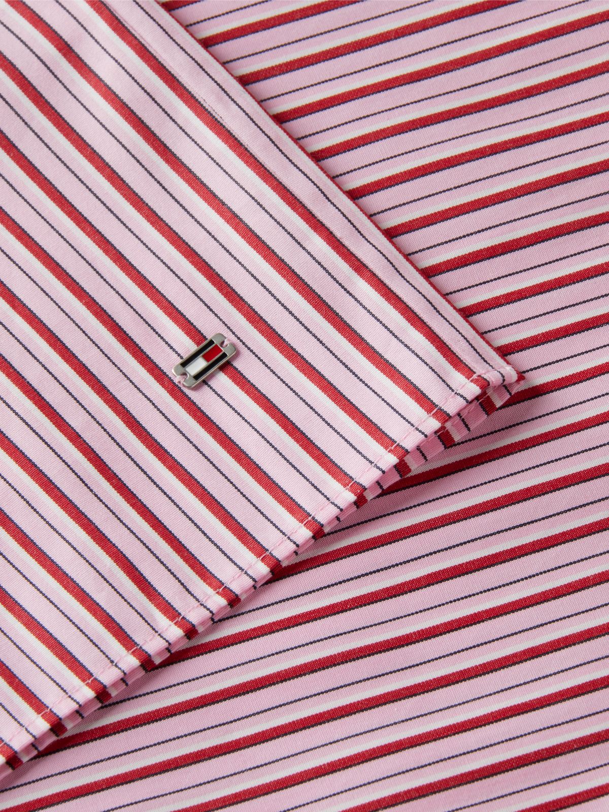 Smock Stripe Topstitch Midi Skirt — Multi