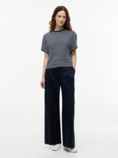 Batwing Sleeve Crew Neck T-Shirt — Blue 2