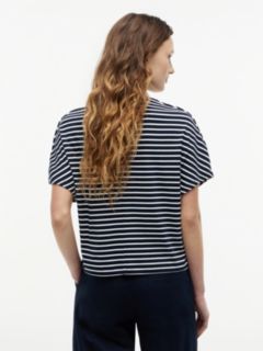 Batwing Sleeve Crew Neck T-Shirt — Blue 4