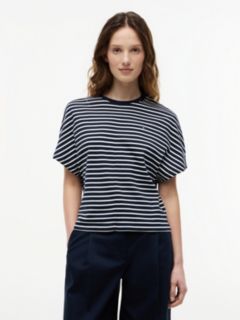 Batwing Sleeve Crew Neck T-Shirt — Blue 1