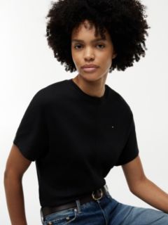 Batwing Sleeve Crew Neck T-Shirt — Black 3