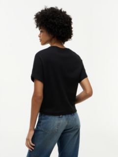 Batwing Sleeve Crew Neck T-Shirt — Black 4