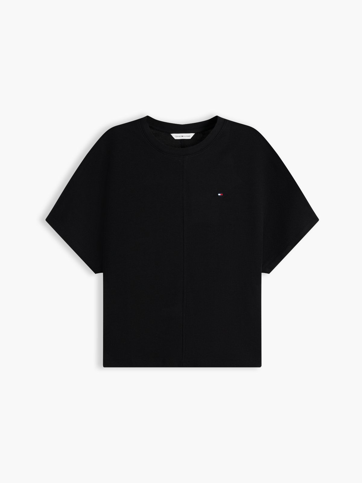 Batwing Sleeve Crew Neck T-Shirt — Black