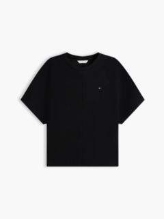 Batwing Sleeve Crew Neck T-Shirt — Black 5