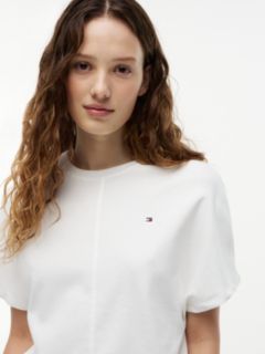 Batwing Sleeve Crew Neck T-Shirt — White 3