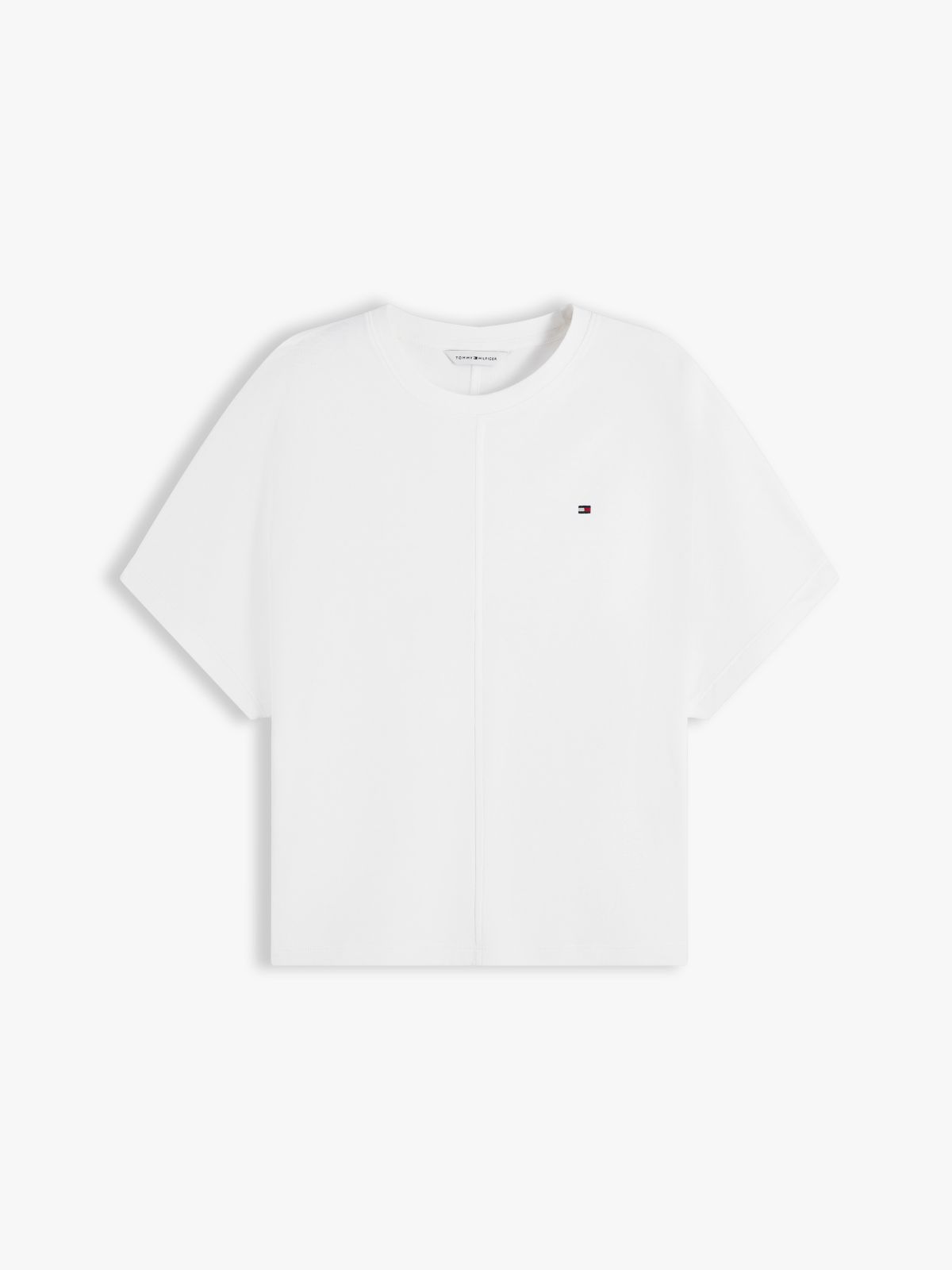 Batwing Sleeve Crew Neck T-Shirt — White