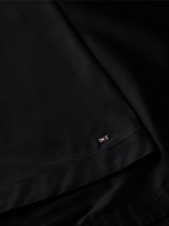 Gold-Tone Button Slim Mixed Midi Dress — Black 6