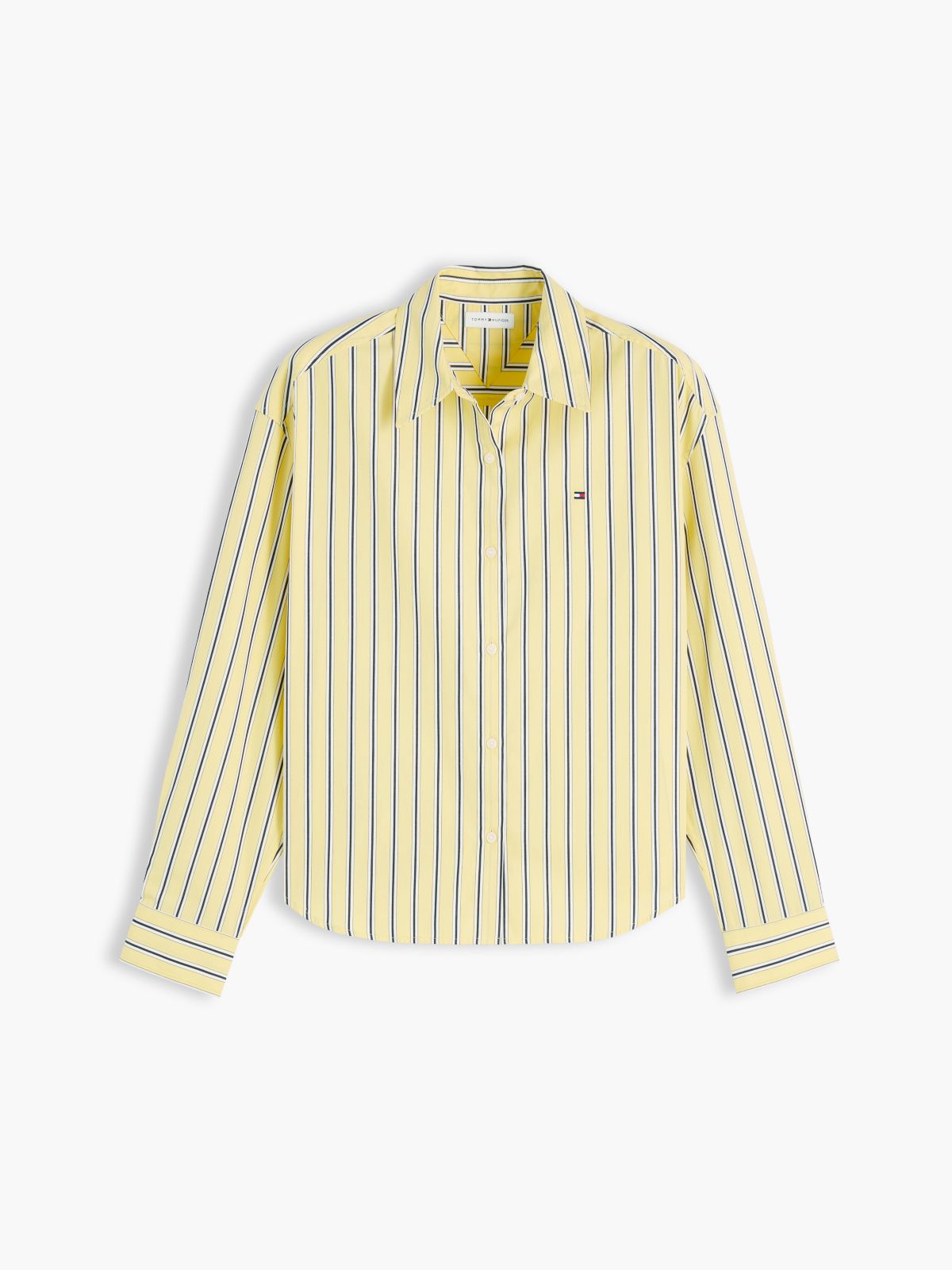 Boxy Fit Poplin Shirt — Yellow