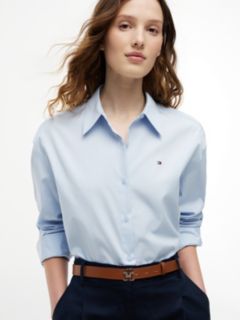 Boxy Fit Poplin Shirt — Blue 3