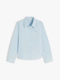 Boxy Fit Poplin Shirt — Blue 5