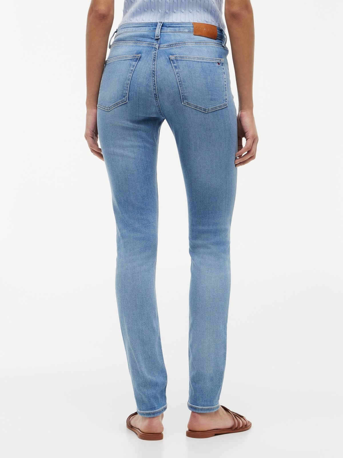Como Mid Rise Skinny Whiskered Jeans — Blue