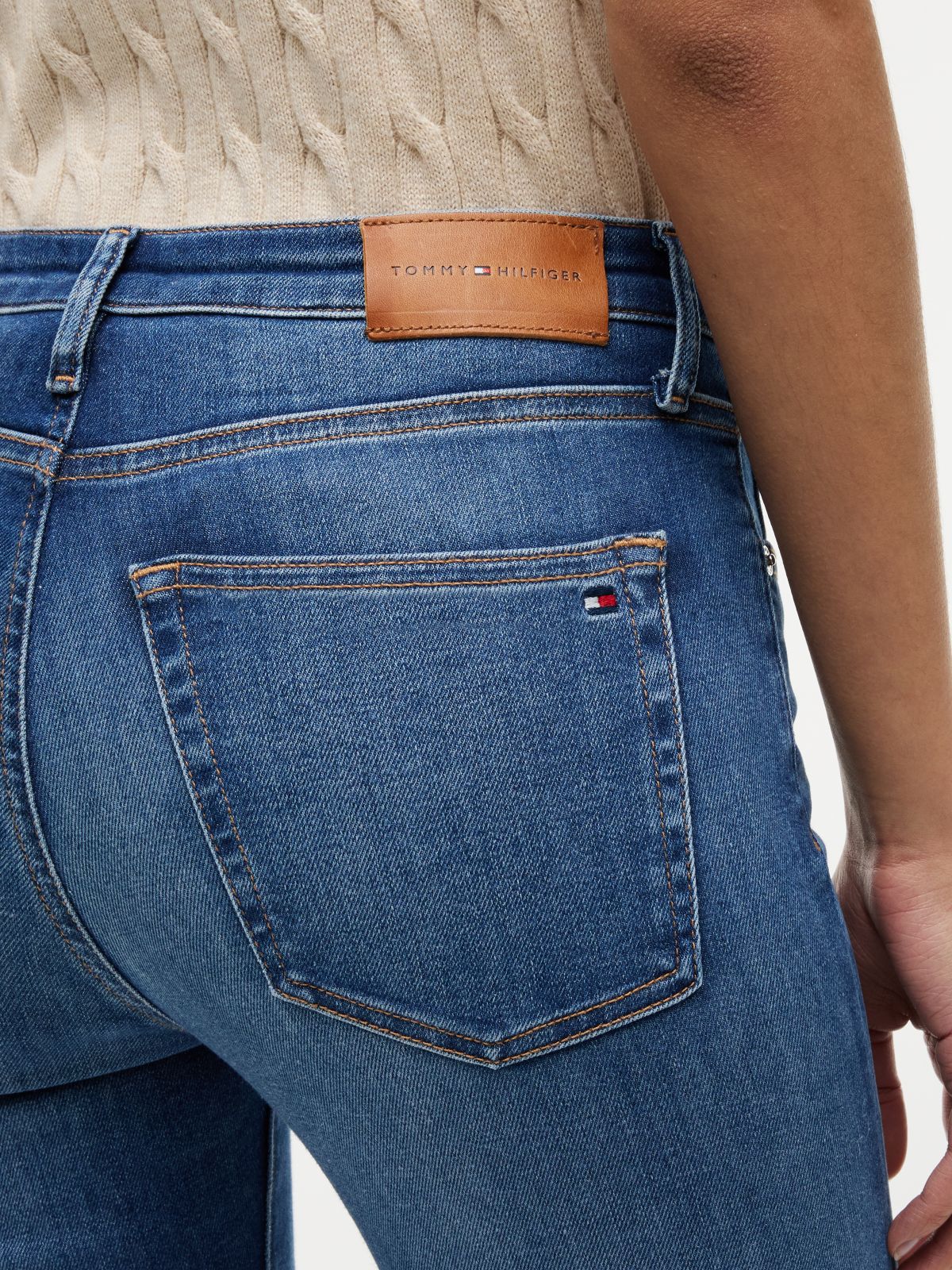 Como Mid Rise Skinny Whiskered Jeans — Blue