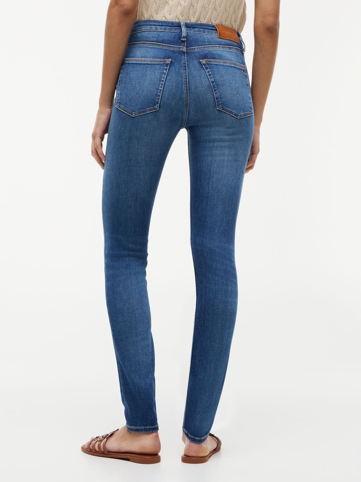 Como Mid Rise Skinny Whiskered Jeans — Blue