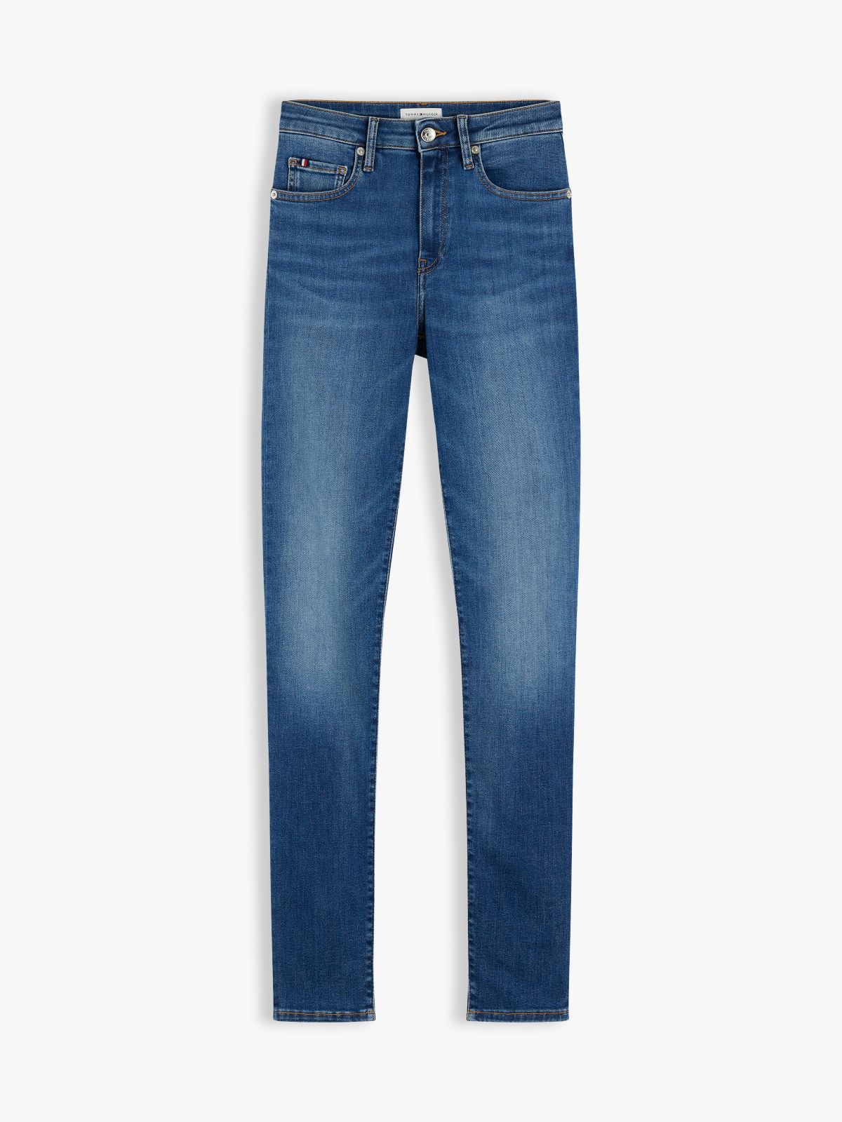 Como Mid Rise Skinny Whiskered Jeans — Blue
