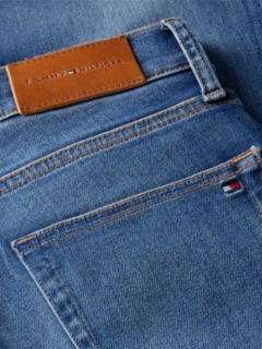 Whiskered Mid Rise Flared Jeans — Blue 6