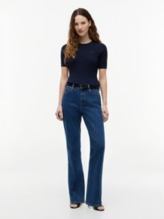 Mid Rise Bootcut Jeans — Blue 1