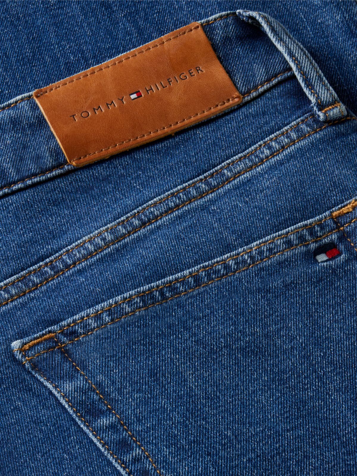 Mid Rise Slim Jeans — Blue