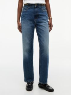Flag Horsebit Regular Tapered Ankle Jeans — Blue 2